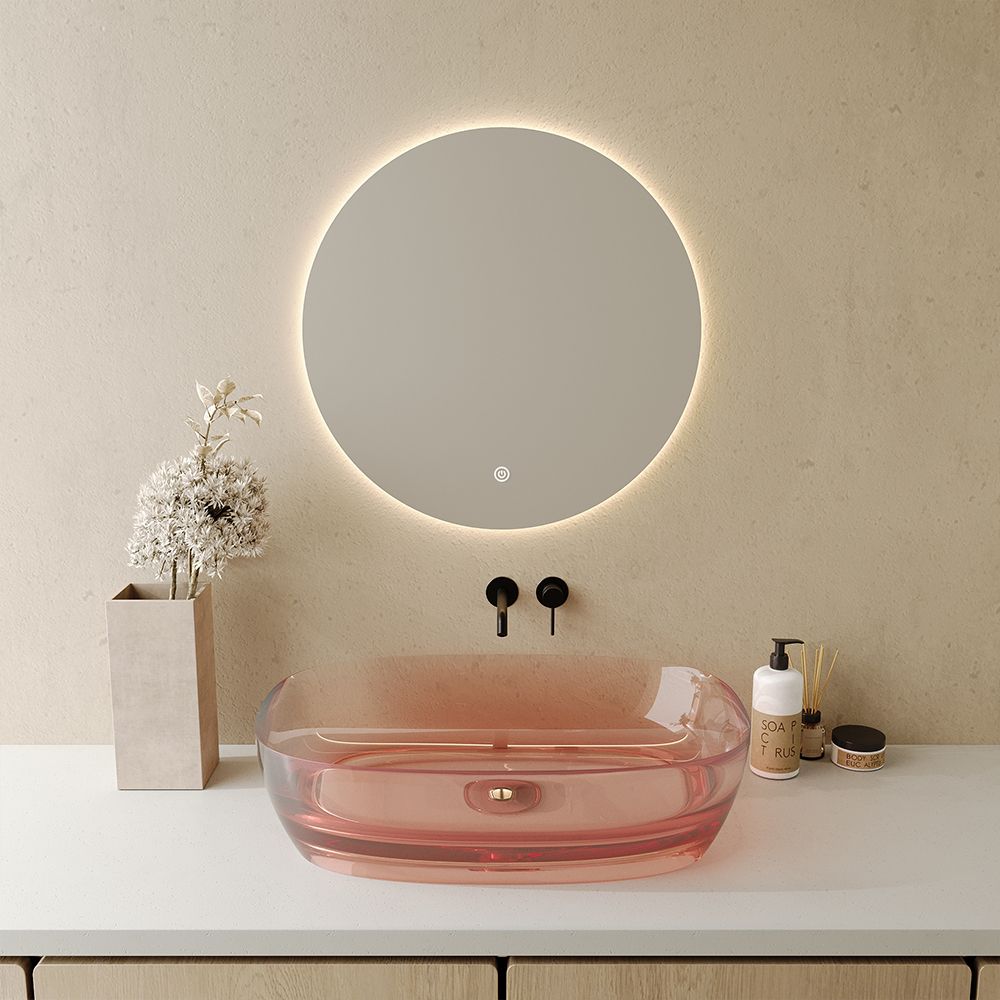 KT-2093R Resin Oval Countertop Basin 600mm Countertop Basin