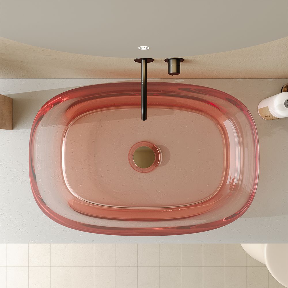 KT-2093R Resin Oval Countertop Basin 600mm Countertop Basin