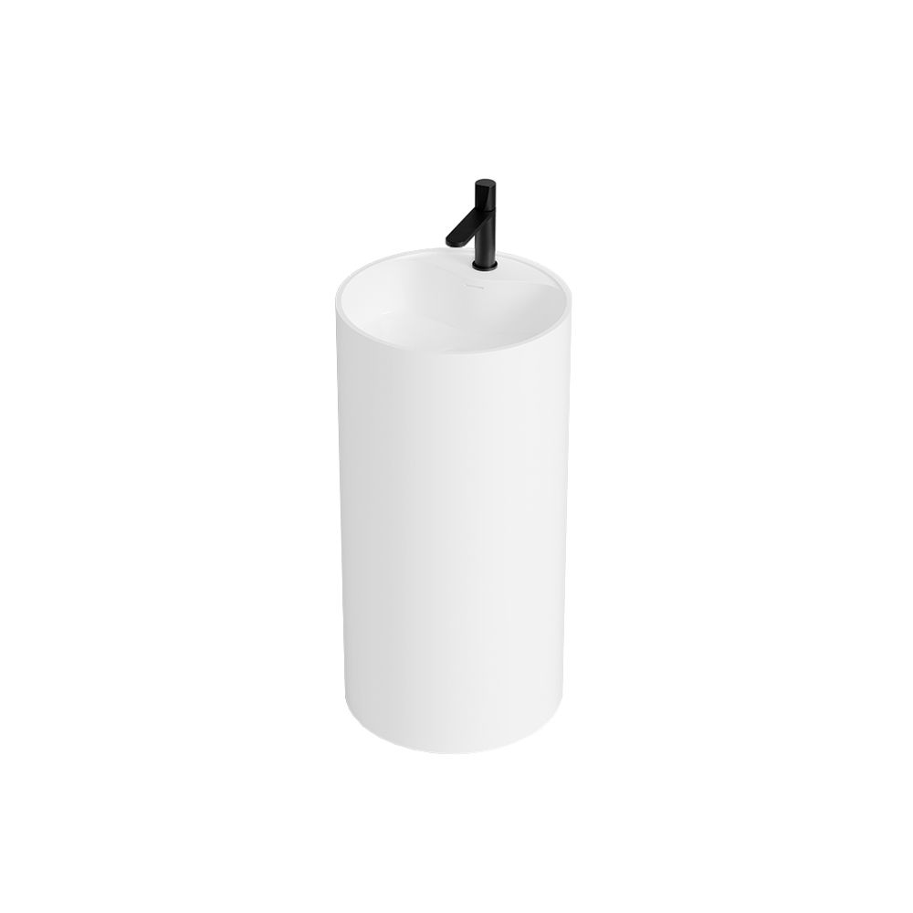 KT-6608 Cylindrical artificial stone pedestal wash basin