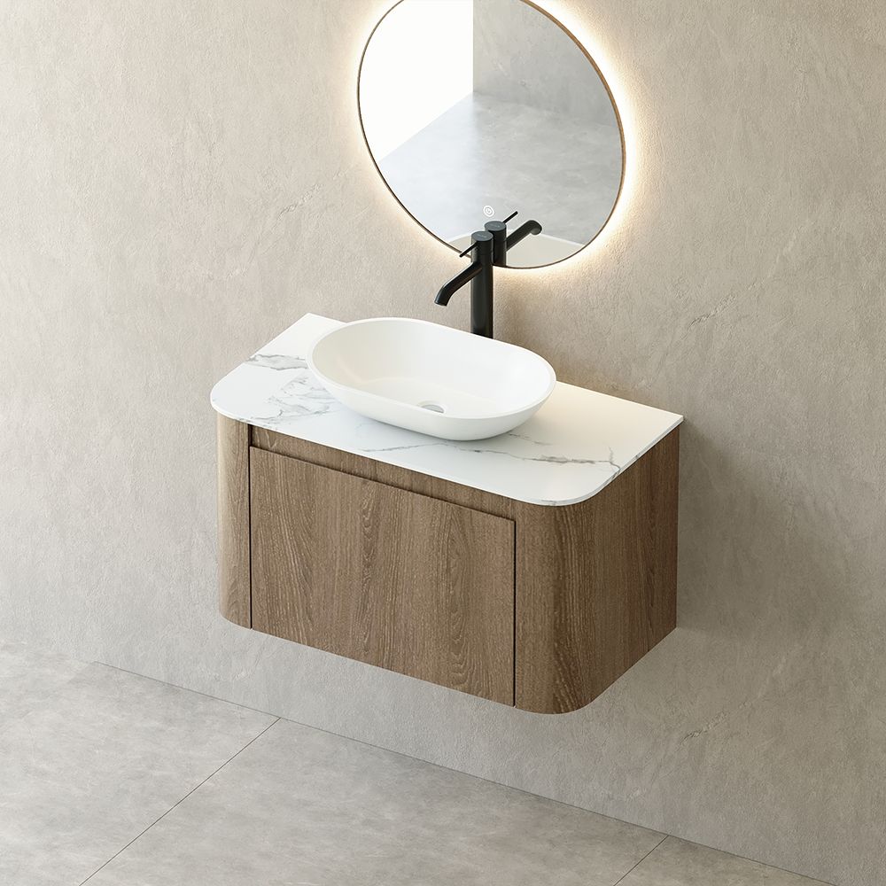 KT-BC2509 Wall-Mounted Single Drawer Bathroom Vanity