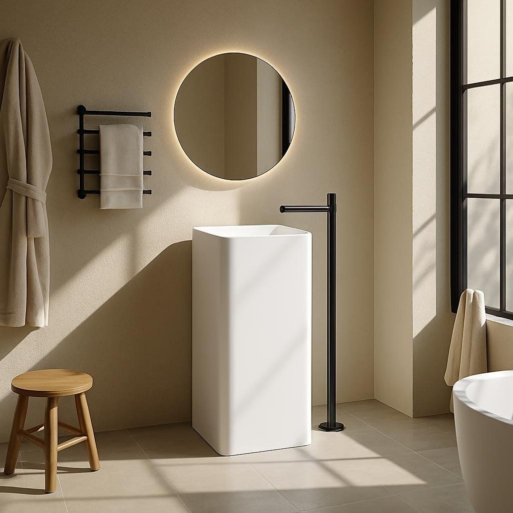 Solid Surface Pedestal Basin vs. Ceramic Basin: Key Differences and Considerations