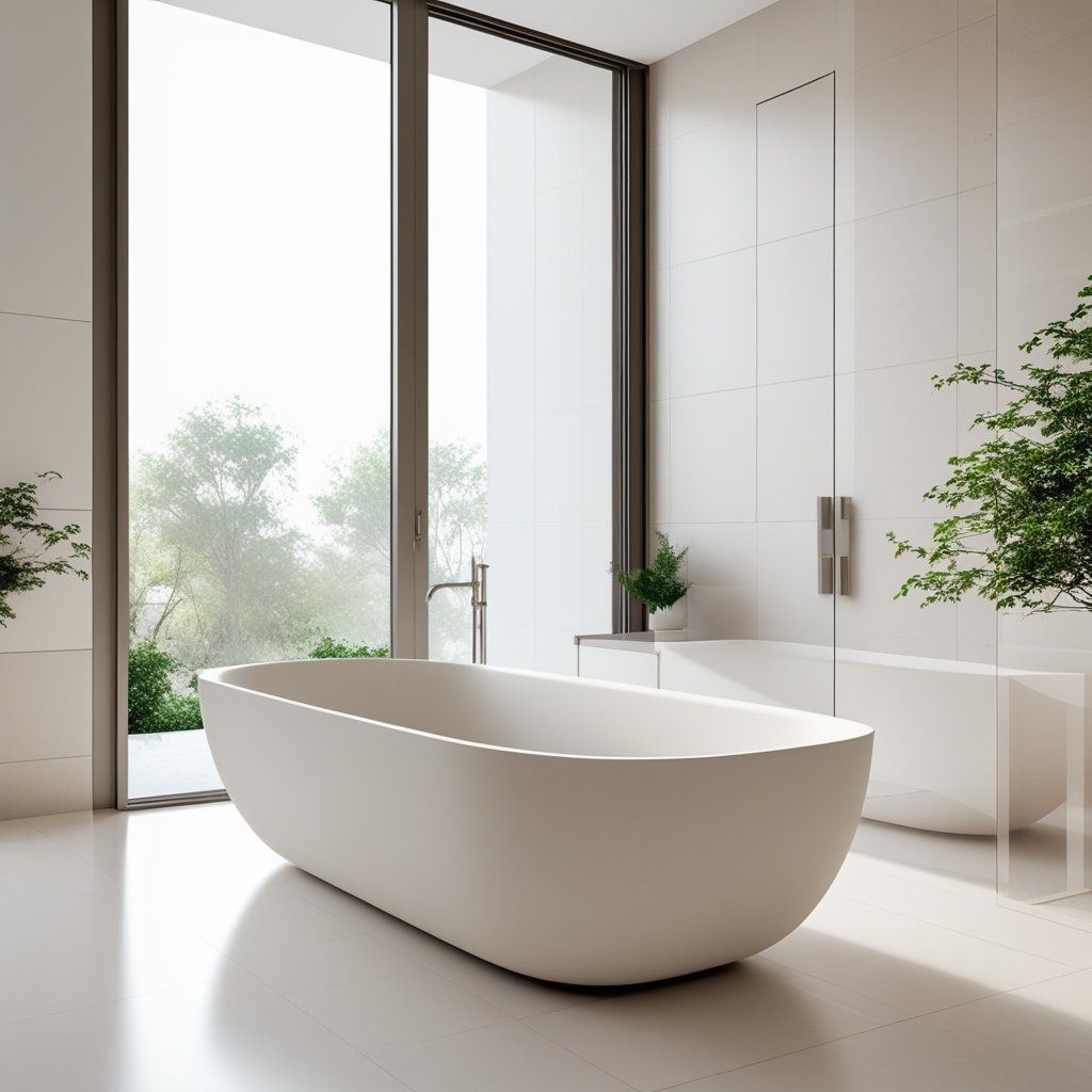 Solid Surface Bathtubs for Hotels and High-End Residences