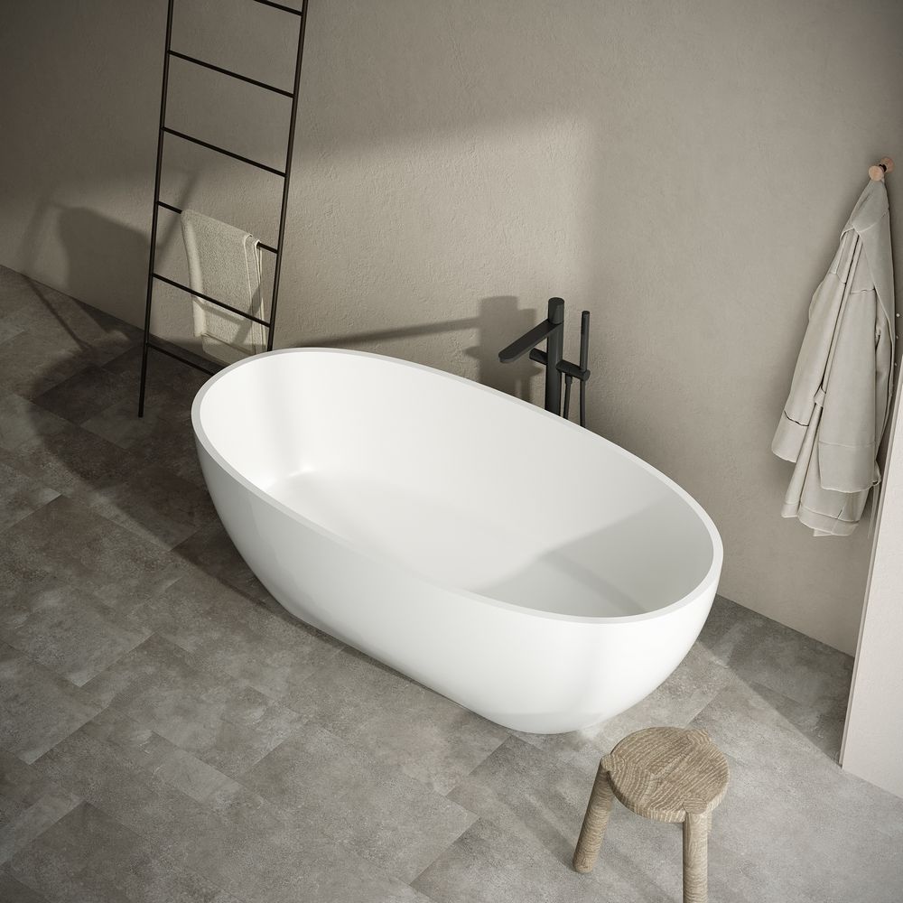 KT-8215 Light Luxury Freestanding Solid Surface Bathtub