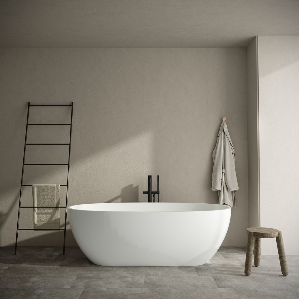 KT-8215 Light Luxury Freestanding Solid Surface Bathtub