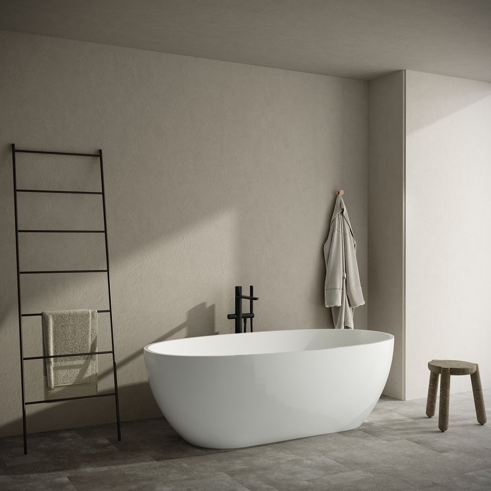 KT-8215 Light Luxury Freestanding Solid Surface Bathtub
