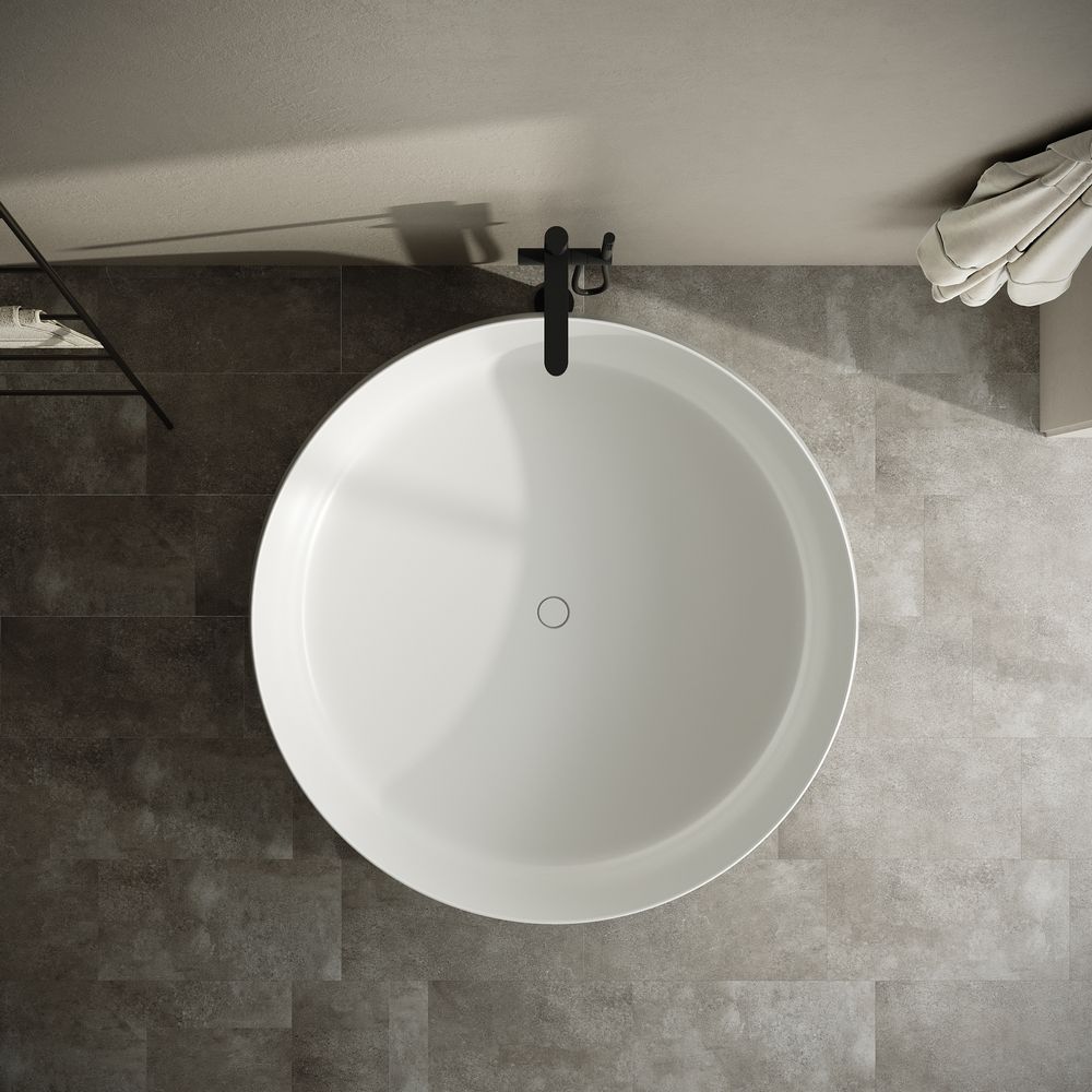 KT-8216 Round Solid Surface Freestanding Bathtub
