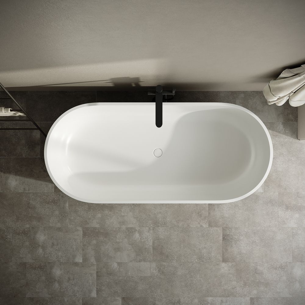 KT-8217 Oval Solid Surface Freestanding Bathtub