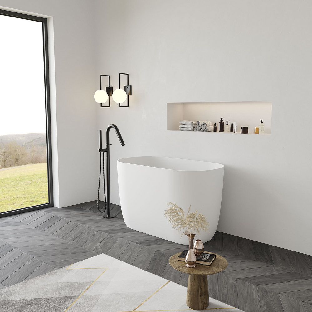 KT - 8402 Modern Minimalist Solid Surface Freestanding Bathtub