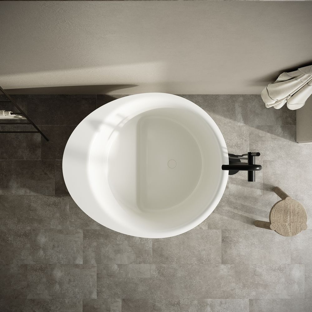 KT - 8407 Wood-Inlay Solid Surface Bathtub
