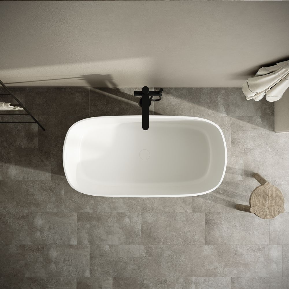 KT - 8409 Modern Minimalist Solid Surface Freestanding Bathtub