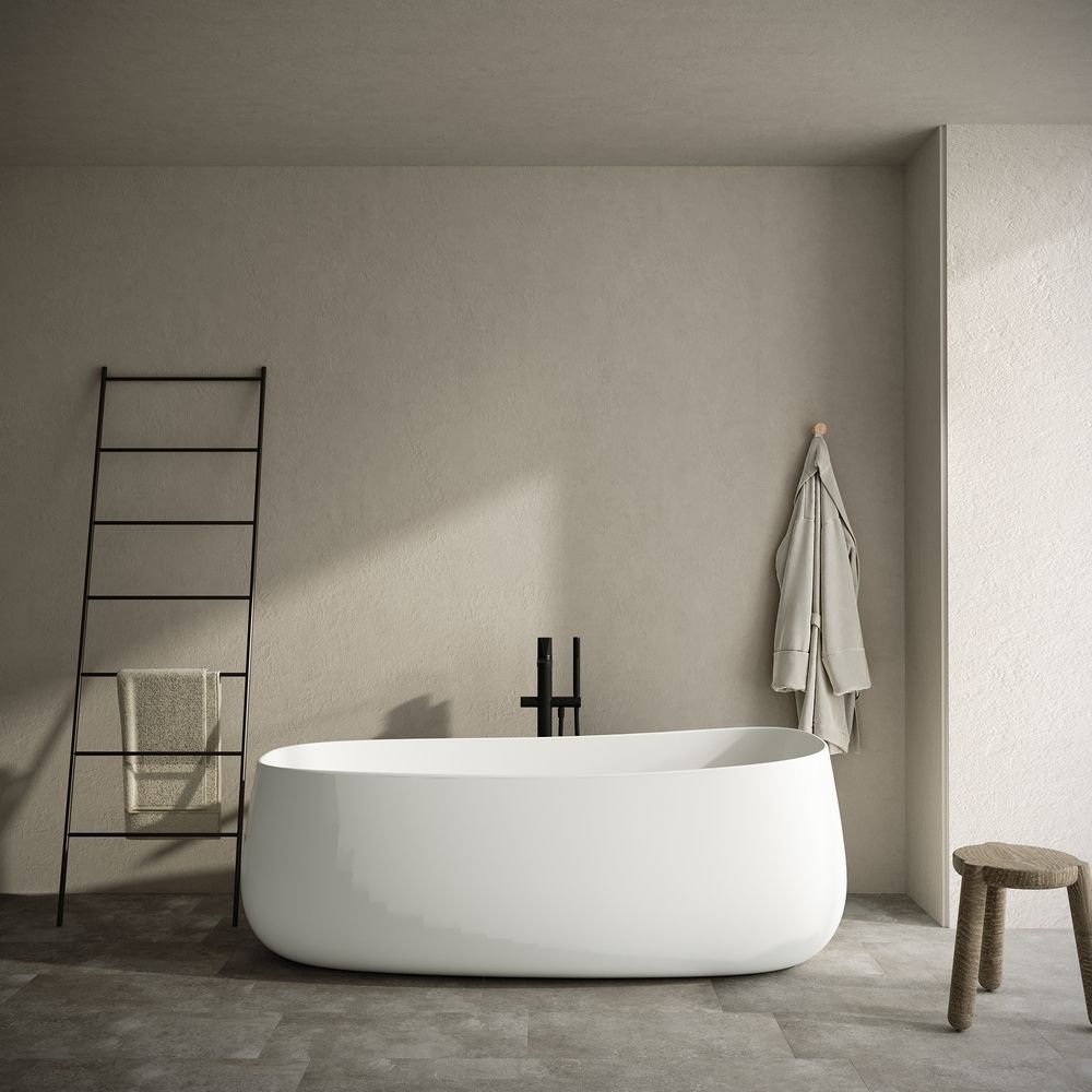 KT - 8411 Light Luxury Freestanding Solid Surface Bathtub