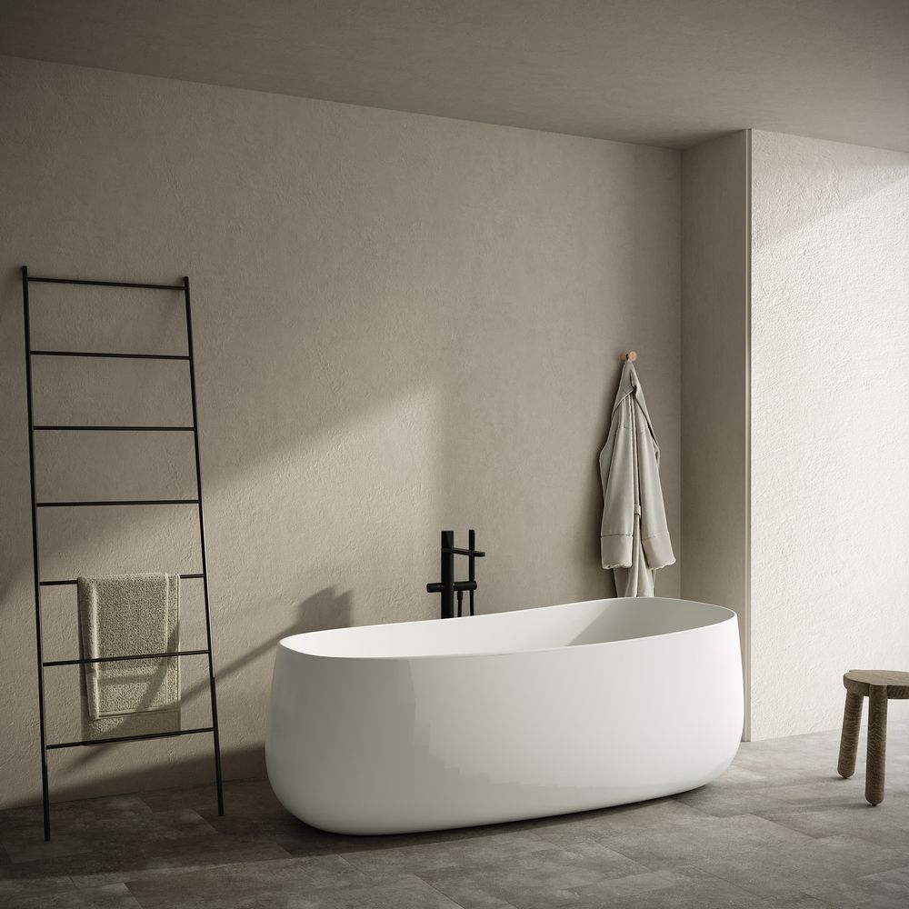 KT - 8411 Light Luxury Freestanding Solid Surface Bathtub