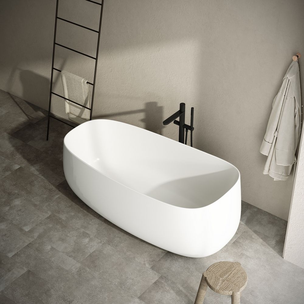 KT - 8411 Light Luxury Freestanding Solid Surface Bathtub