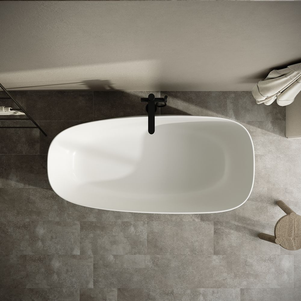 KT - 8411 Light Luxury Freestanding Solid Surface Bathtub