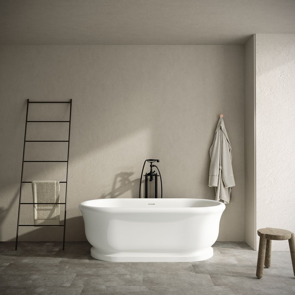 KT - 8413 Retro Style Freestanding Solid Surface Bathtub