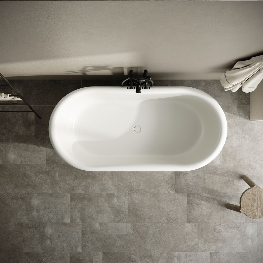 KT - 8413 Retro Style Freestanding Solid Surface Bathtub