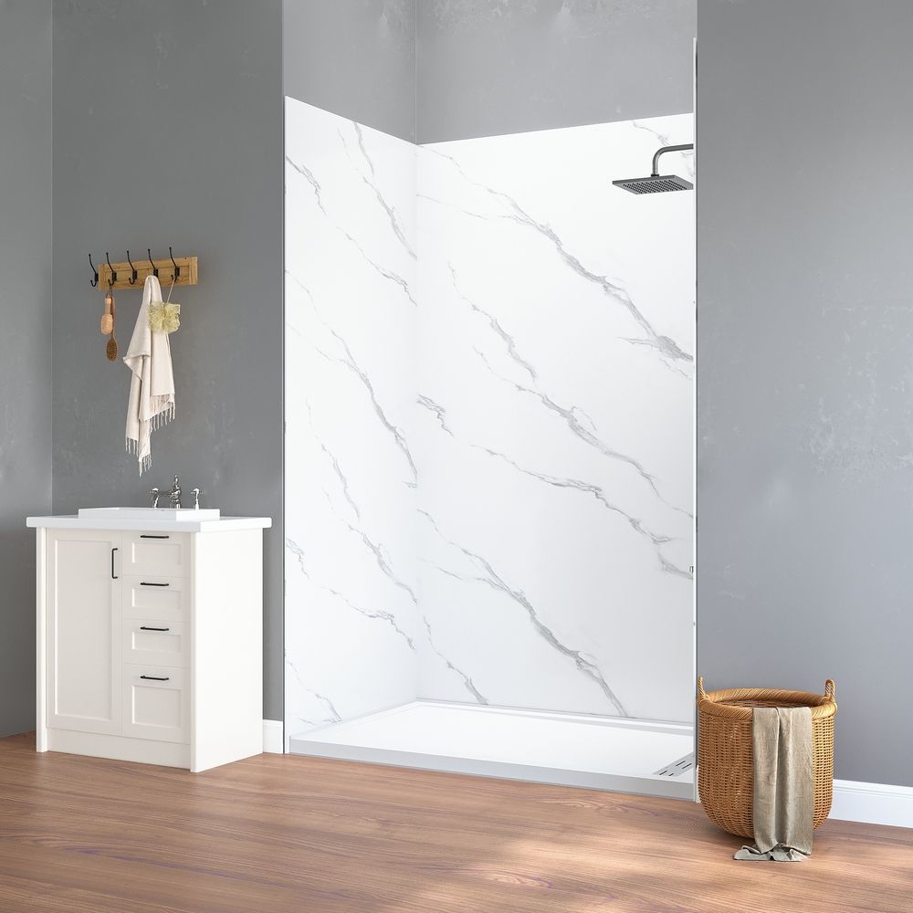 KT-SW8877 Modern Solid Surface Wall Mounted Shower Wall Panels for Bathrooms