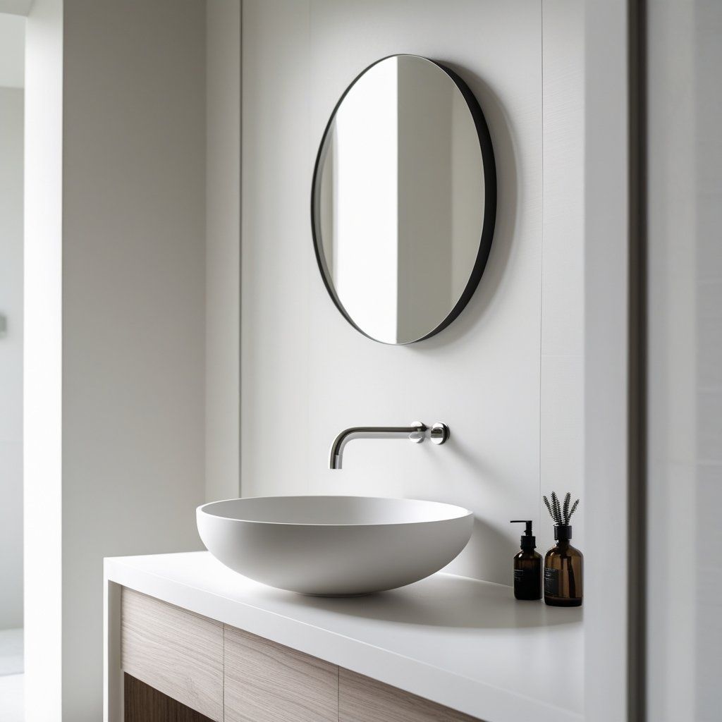 Modern Solid Surface Basins for Minimalist Bathrooms