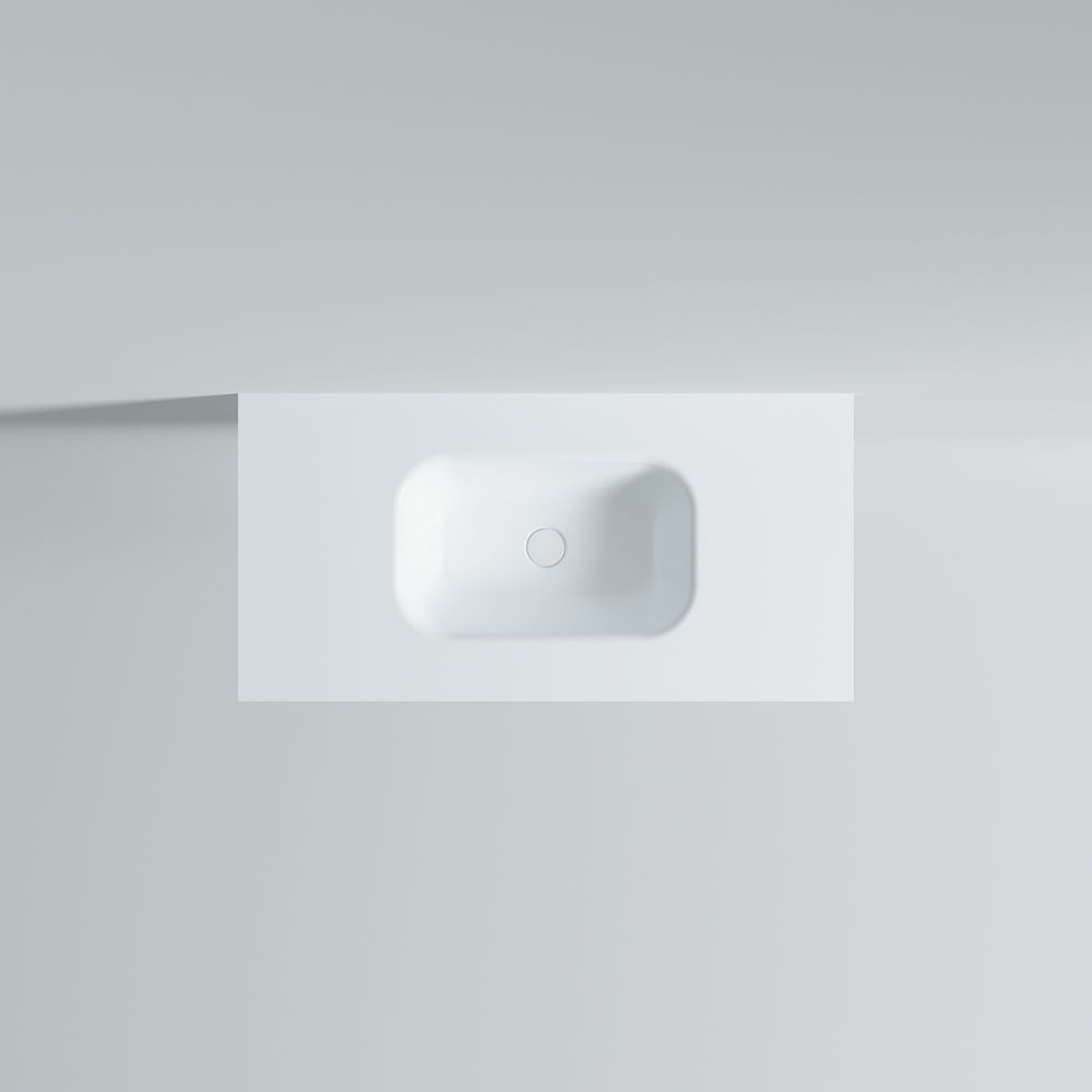 2273 Modern Luxury Solid Surface Integrated Wash Basin