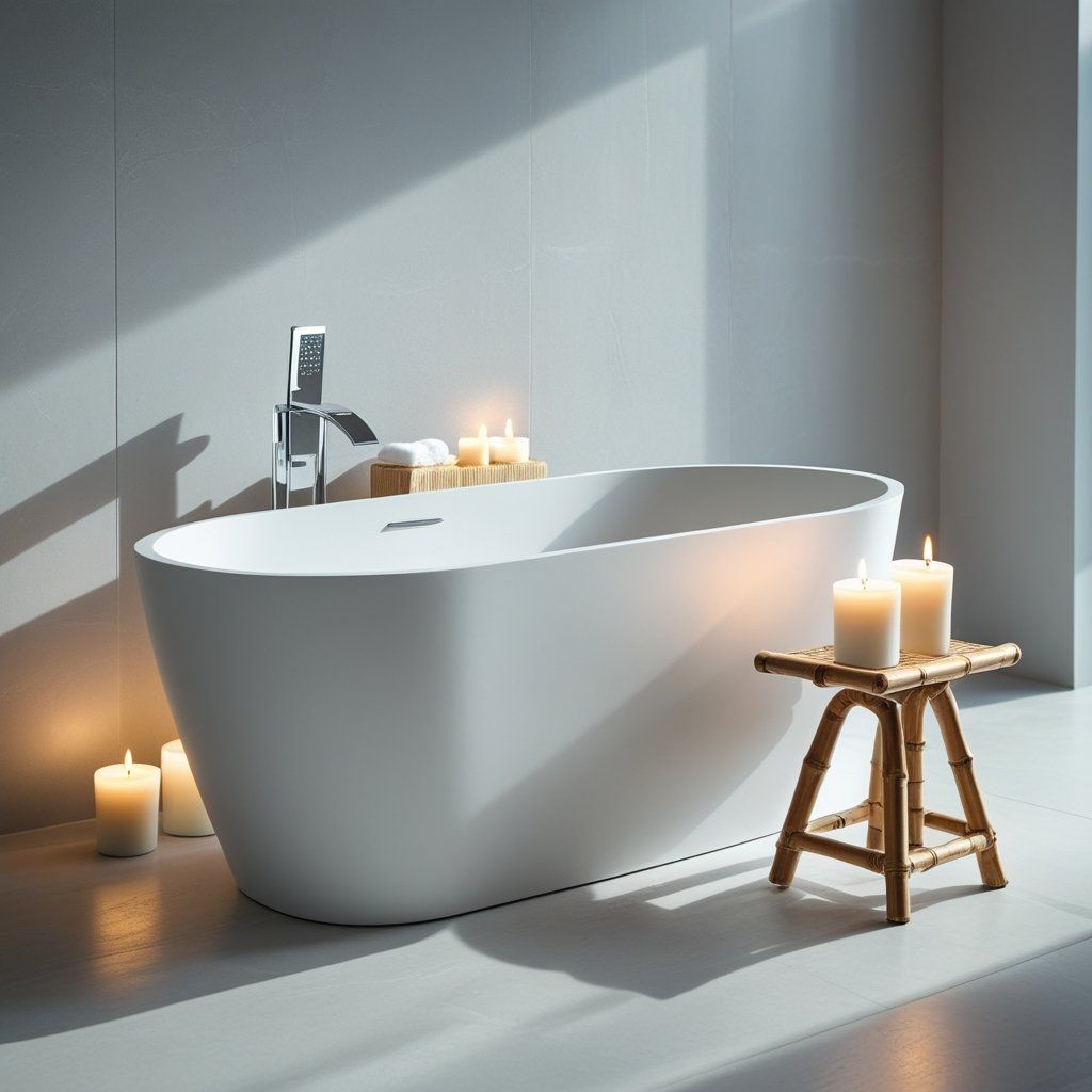 Experience a Luxurious Spa Vibe with Solid Surface Bathtubs