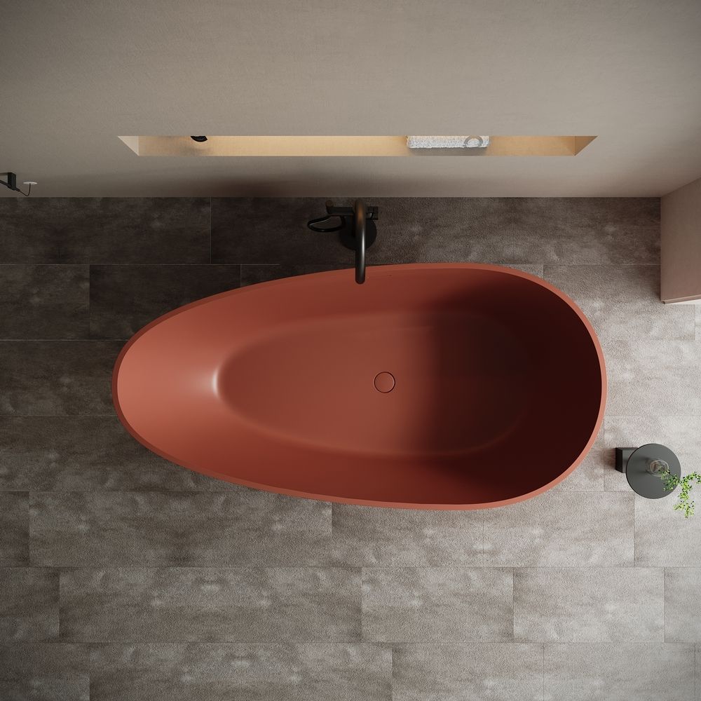 KT-8102 Artistic Artificial  Stone Freestanding Bathtub