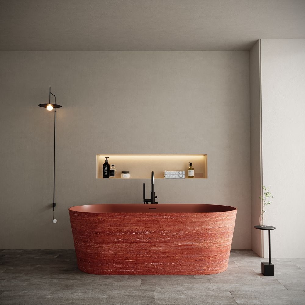 KT-8107 Artistic Ambience Artificial  Stone Freestanding Bathtub