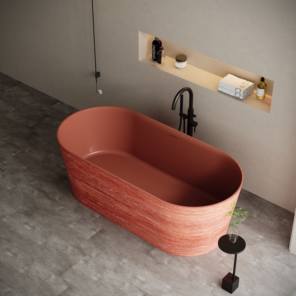 KT-8107 Artistic Ambience Artificial  Stone Freestanding Bathtub
