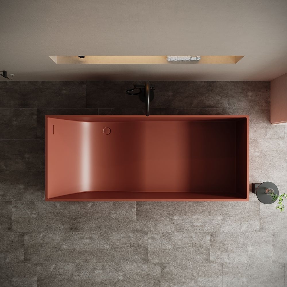 KT-8109 Exquisite Textured Artificial Stone Freestanding Bathtub