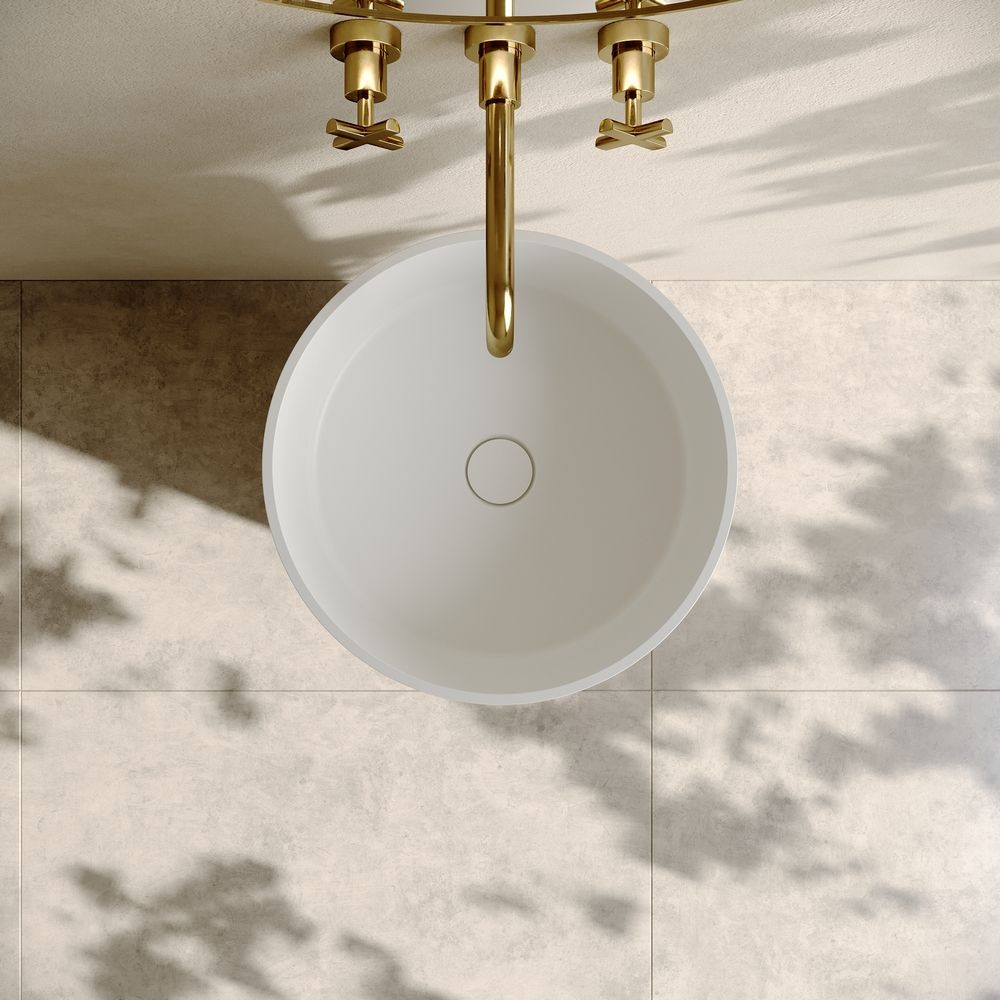 KT-3001 Solid Surface Freestanding Pedestal Sink