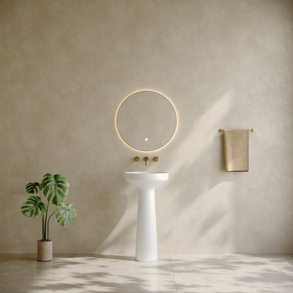 KT-3020 Artificial Stone Pedestal Wash Basin