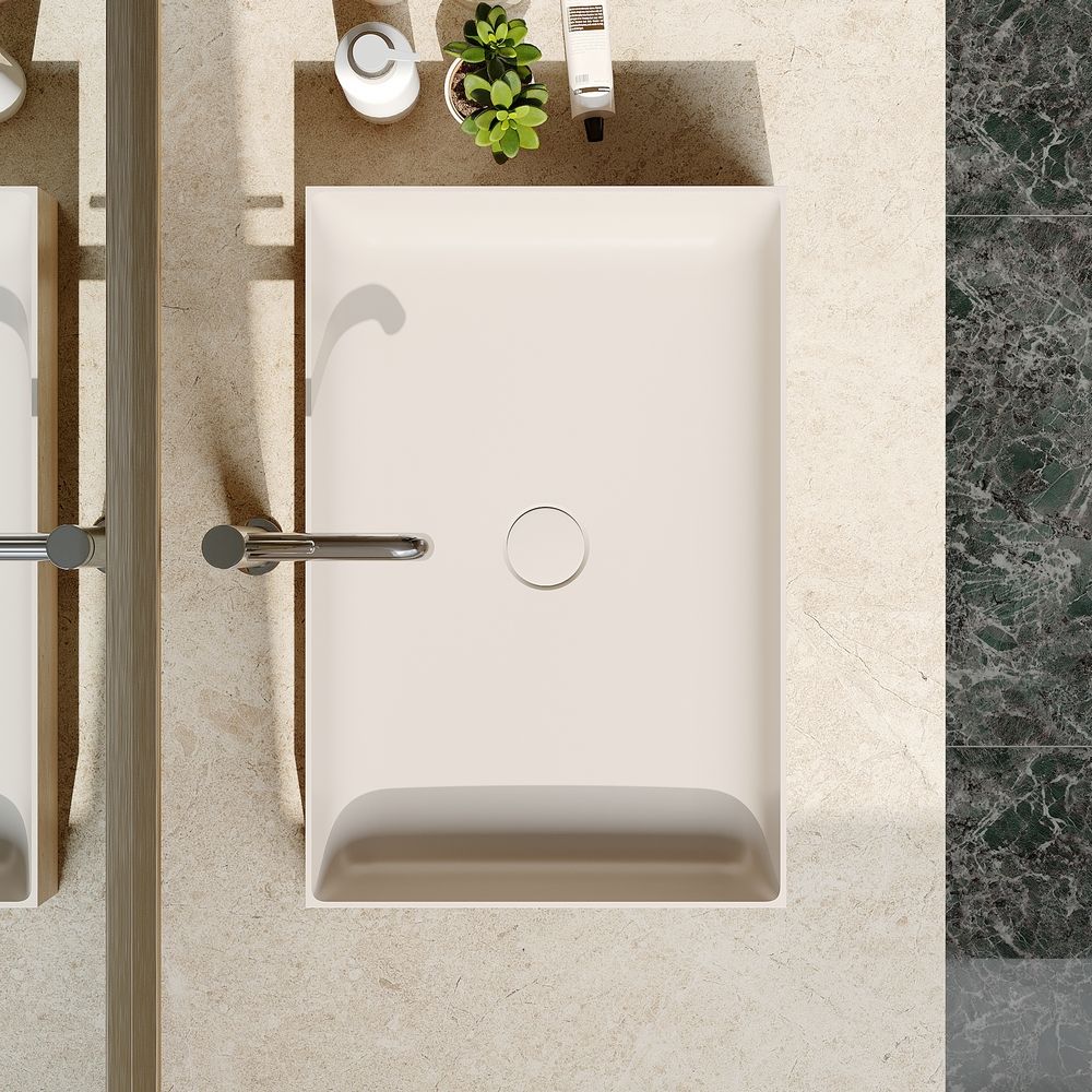 KT-2019 Light Luxury Style Yellow Solid Surface Countertop Basin