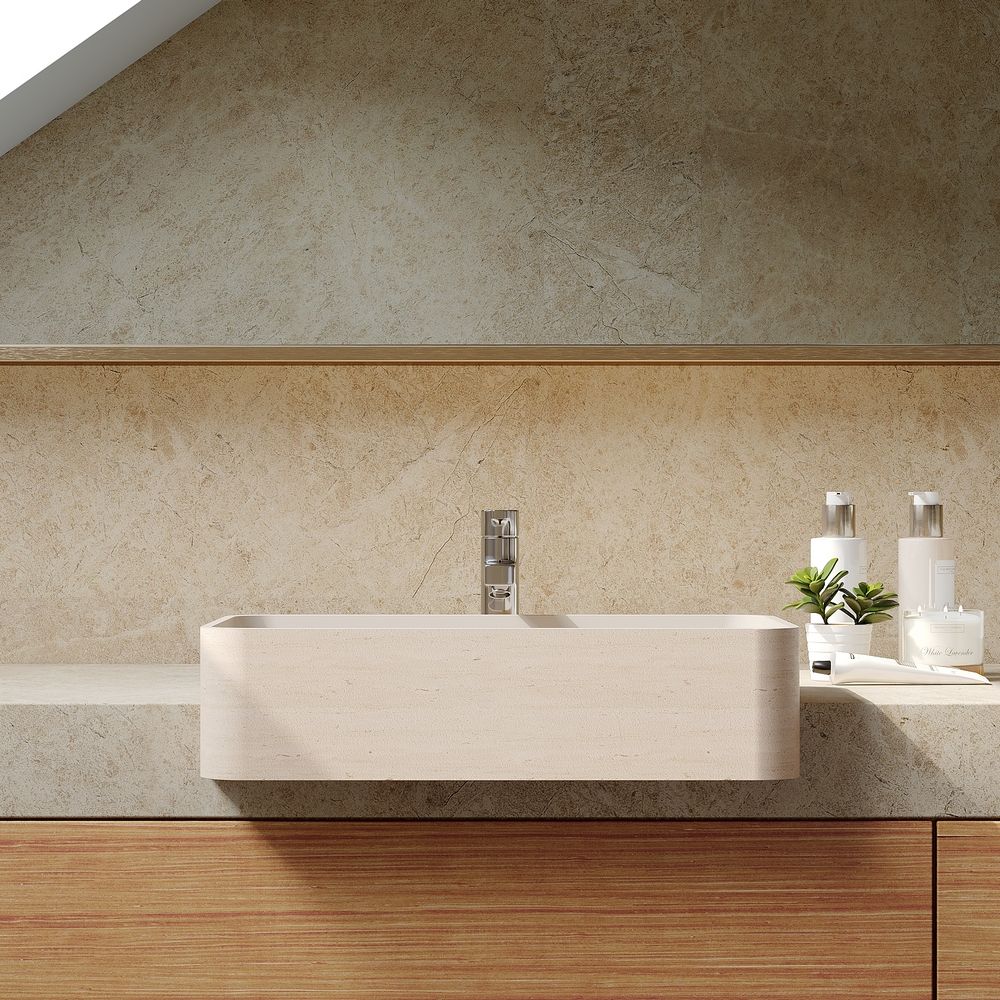 KT-2135 Modern Minimalist Yellow Solid Surface Countertop Basin