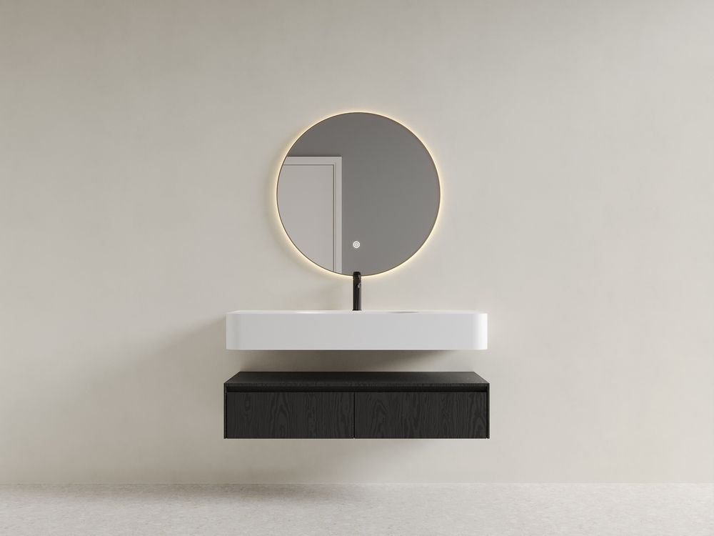 KT-2270 Modern Minimalist Solid Surface Integrated Basin