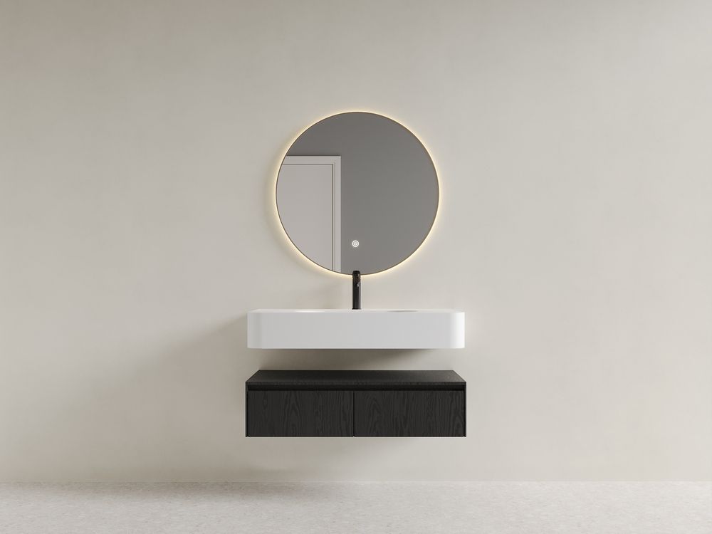 KT-2270 Modern Minimalist Solid Surface Integrated Basin