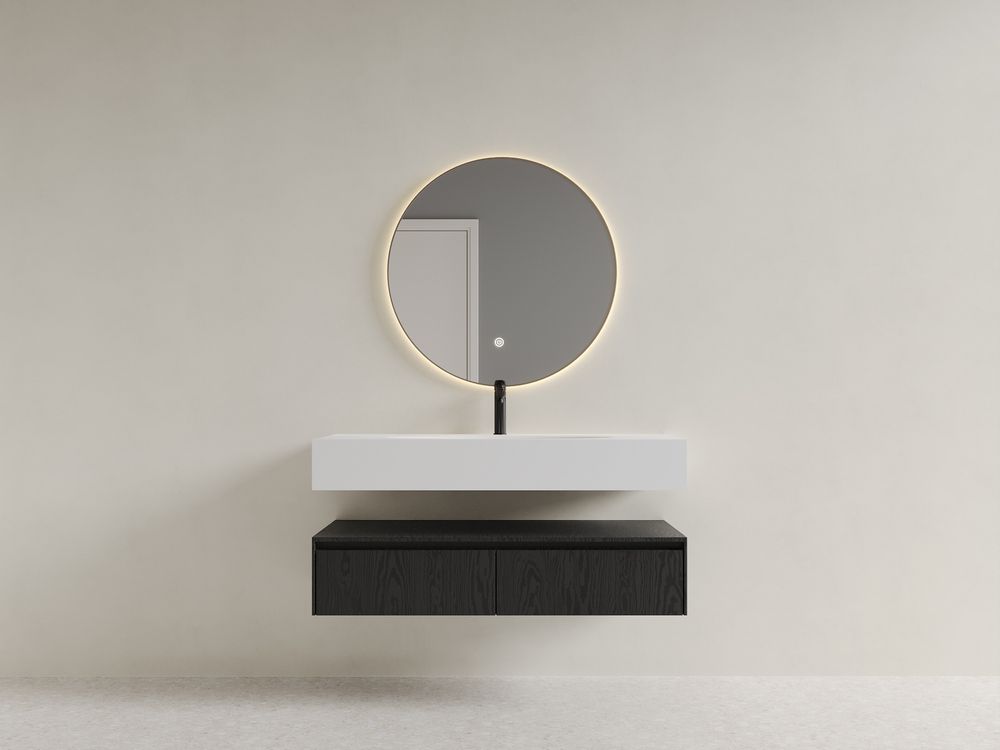 KT-2271 Modern Minimalist Solid Surface Integrated Wash Basin