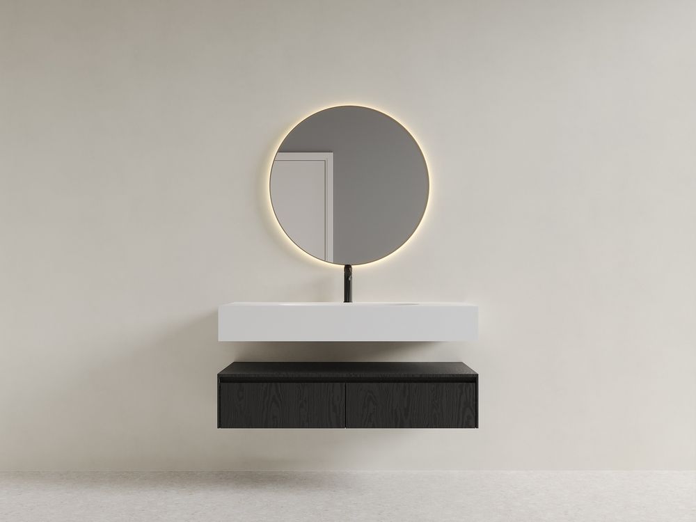 KT-2272 Solid Surface Integrated Basin