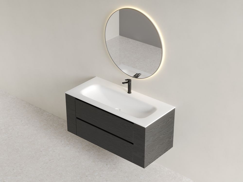 KT-2275 Solid Surface Integrated Basin