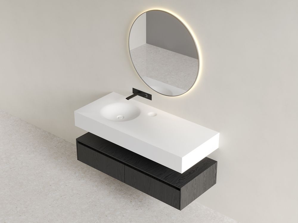 KT-A02 Modern Minimalist Integrated Solid Surface Washbasin