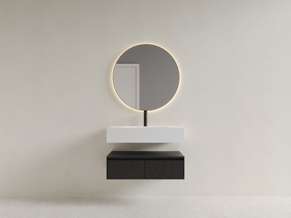 KT-A04 Modern Minimalist Solid Surface Integrated Basin