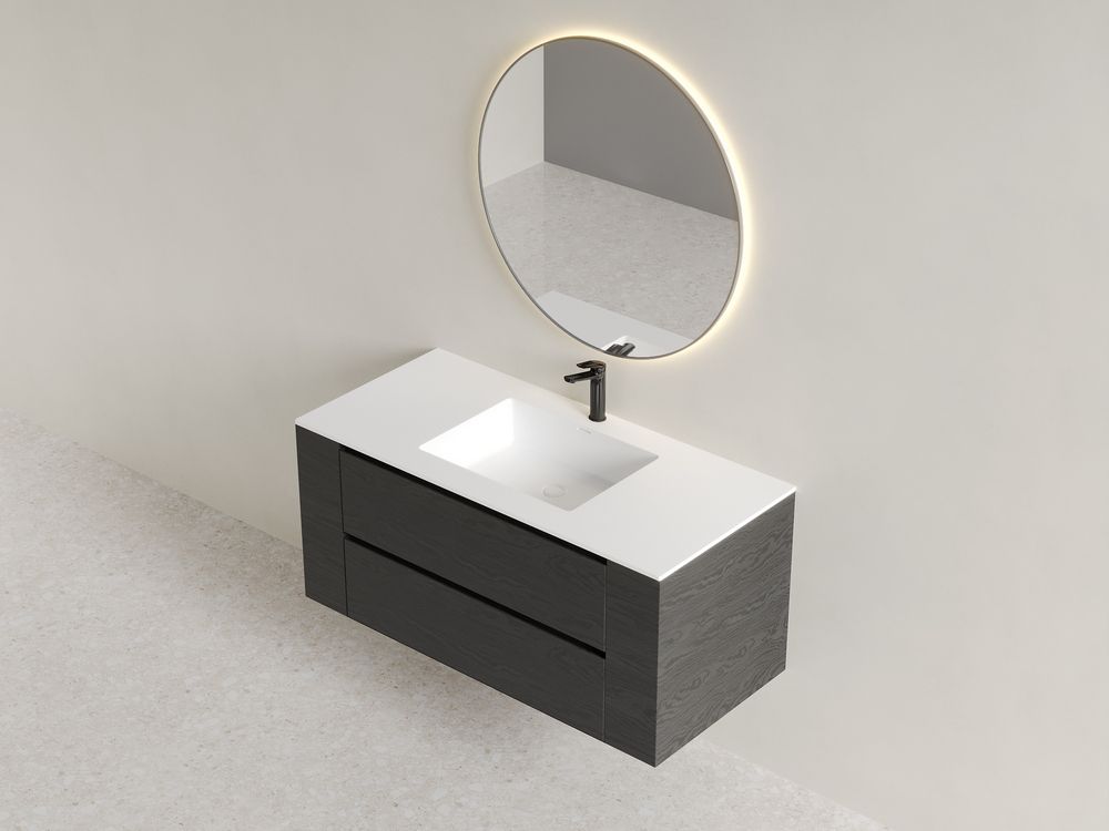 KT-9606 Solid Surface Integrated Basin