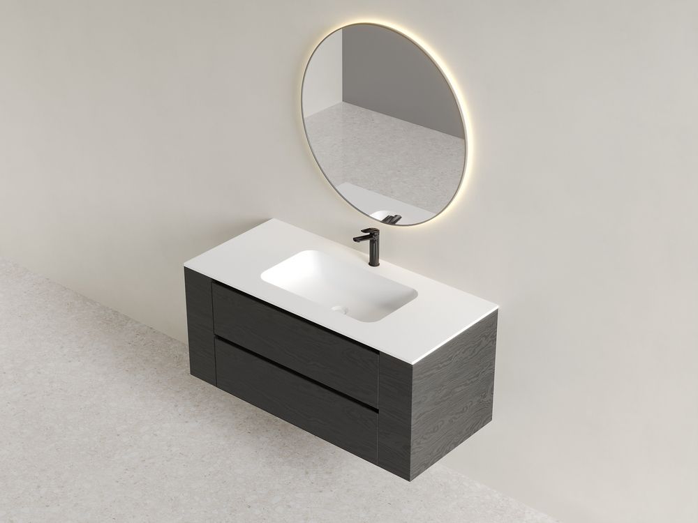 KT-9609 Solid Surface Integrated Basin