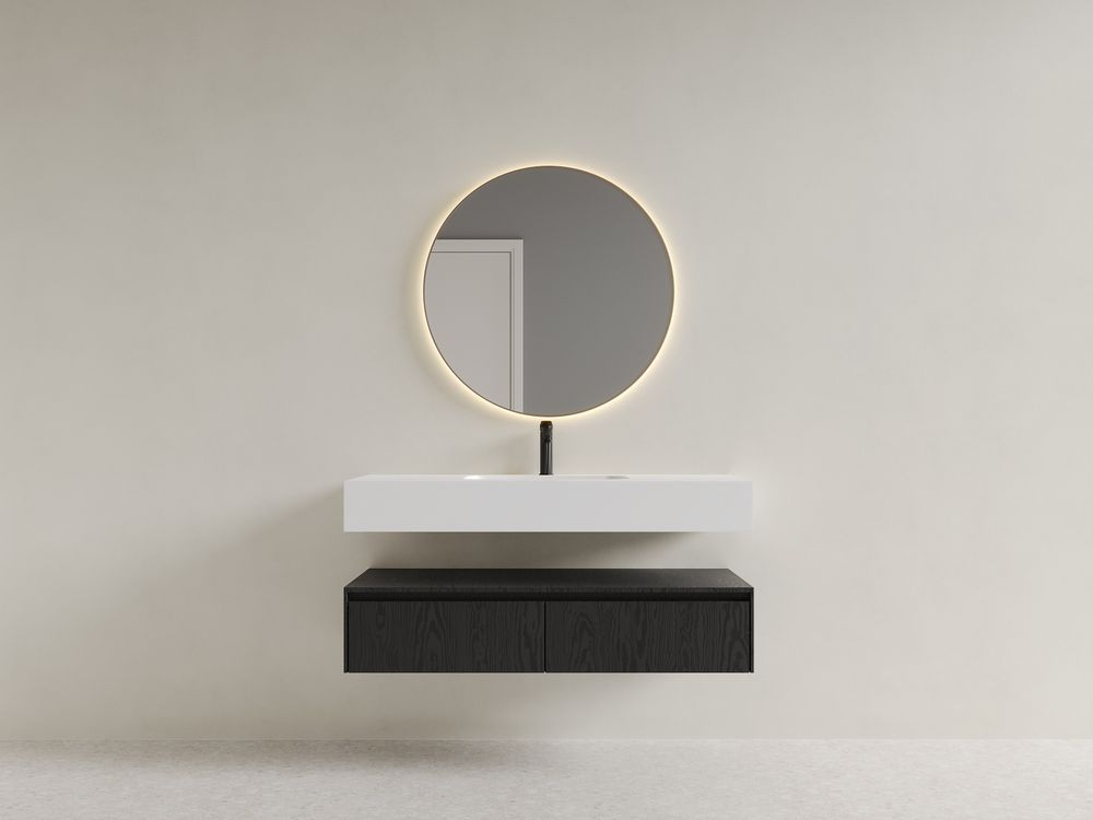 KT-9609 Solid Surface Integrated Basin