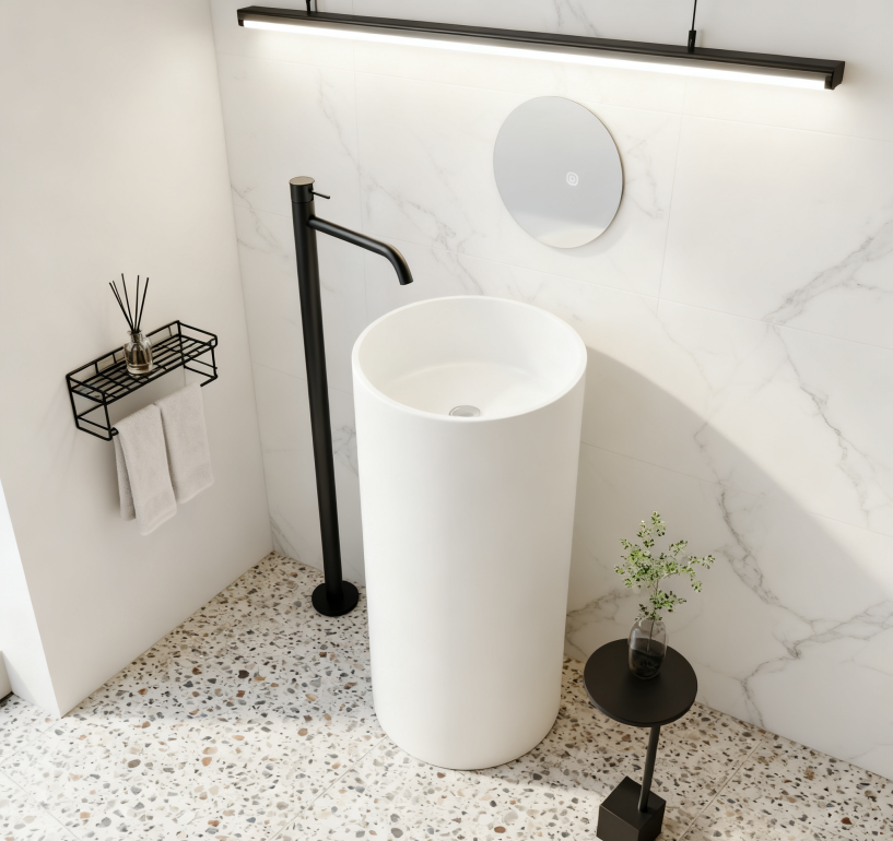 The Hidden Strengths of Solid Surface Freestanding Basins