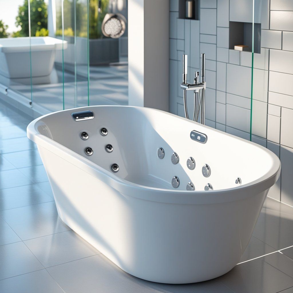 Bright and Beautiful Acrylic Massage Bathtubs: Shine That Lasts