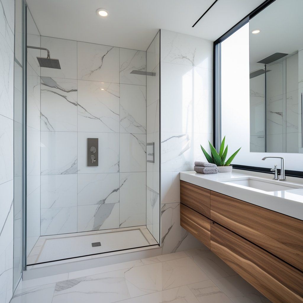 Solid Surface Shower Wall Panels: Scratch and Stain Resistant
