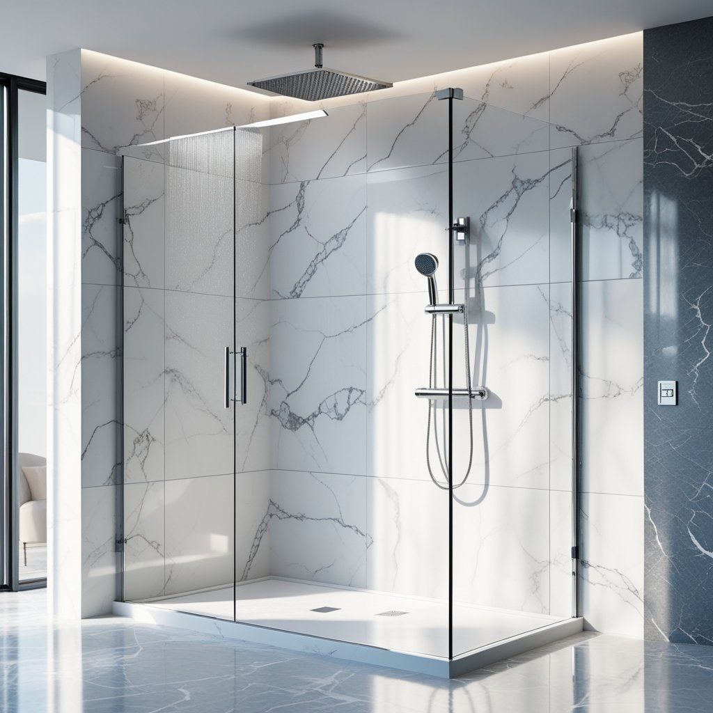 Solid Surface Shower Wall Panels for a Cleaner, Brighter Bathroom