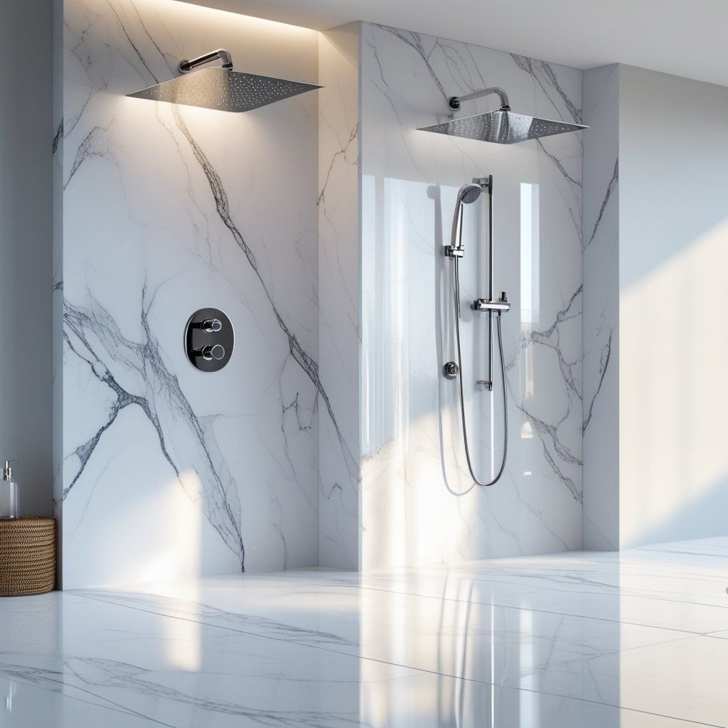 Make Your Shower Area Shine with Solid Surface Shower Wall Panels