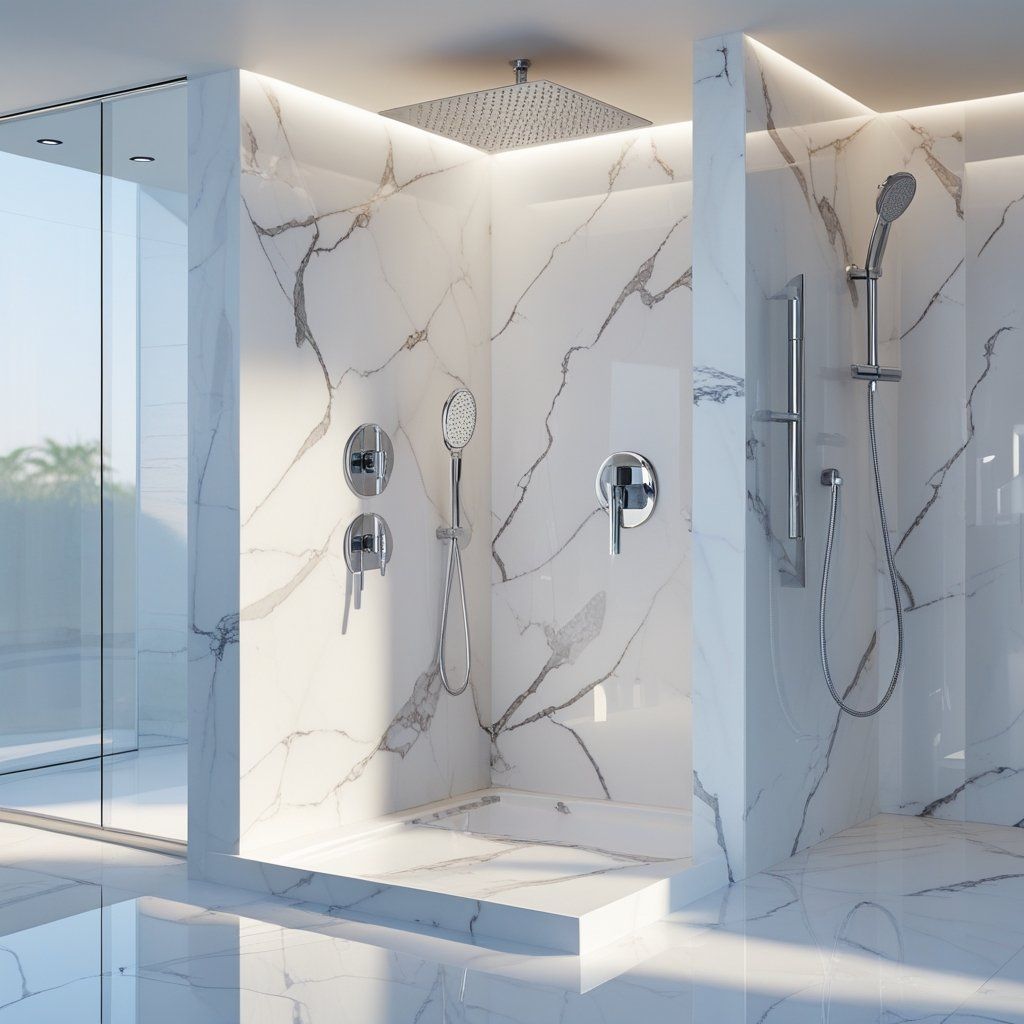 Get a Fresh Bathroom Look with Solid Surface Shower Wall Panels