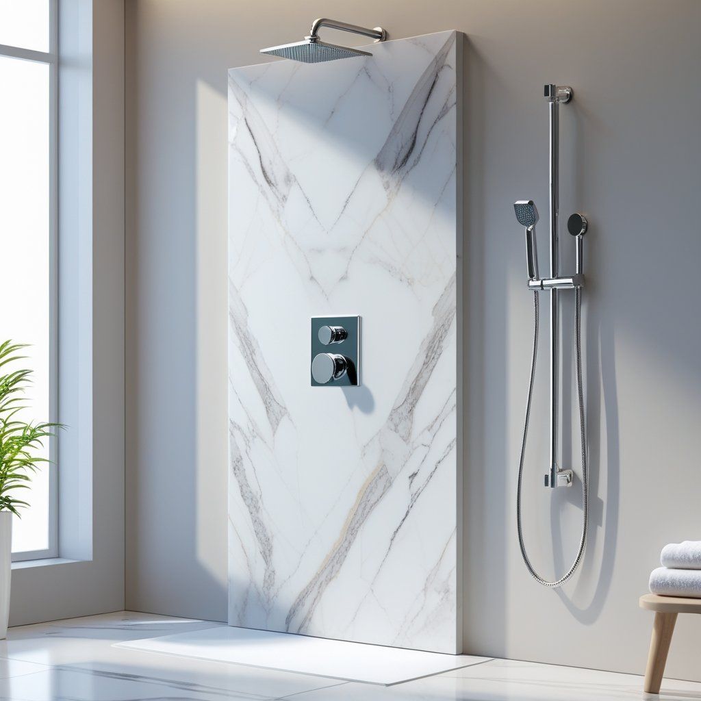 Keep Your Shower Beautiful with Solid Surface Shower Wall Panels