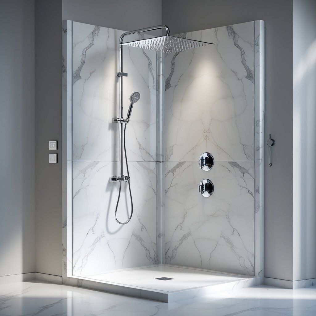 How Solid Surface Shower Panels Make Cleaning a Breeze